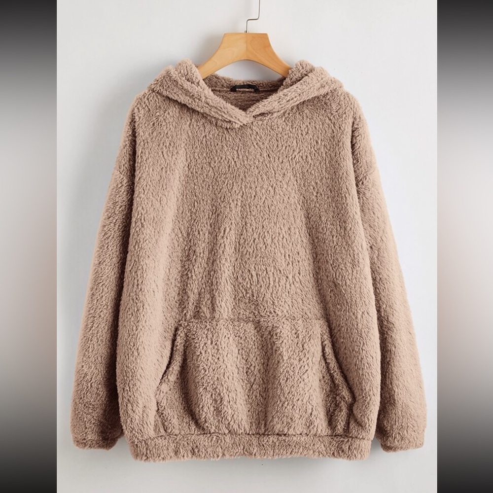 Cozy Tan Teddy Hoodie